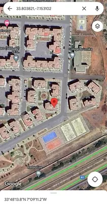 a site plan of a building with a street at perle de bouznika 15min walking to the beach plus free unlimited WiFi in Bouznika