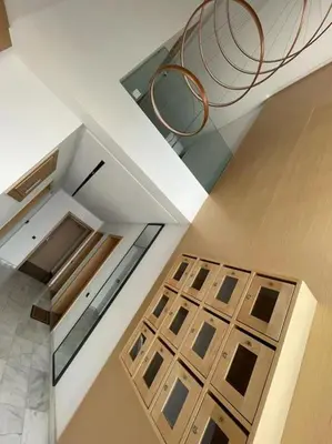 a room with a ceiling with a bunch of windows at Étoile Harhoura in El Harhoura