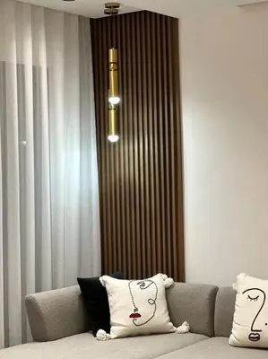 a living room with a couch and a chandelier at Luxurious 2 Suites Apt - By AppartAli in Casablanca