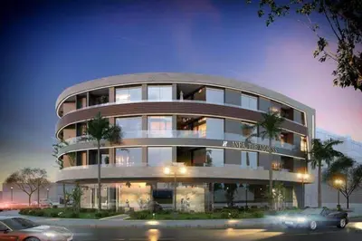a large building with cars parked in front of it at The Besty Ocean Suite-By Ayla Stay in Casablanca