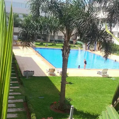 Résidence de vacances vue piscine plages Mimosas Sablettes