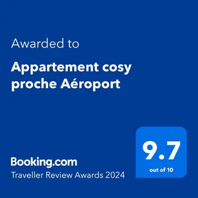 a blue screen with the text awarded to agreementosity proctor approved at Appart relax aéroport 5 min in Nouaceur