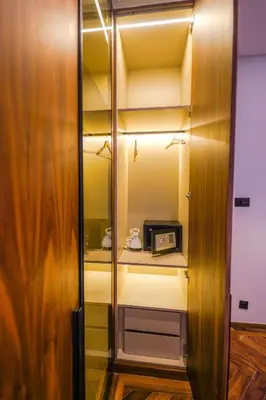 a walk in closet with a microwave in it at ROYAL ANFA PARK SUITE-BY AYLA STAY in Casablanca