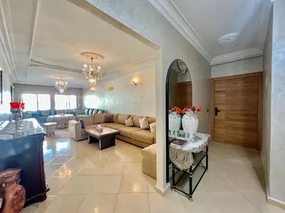 a large living room with a couch and a table at CASA Ghandi Central Apart 1Ch salon in Casablanca