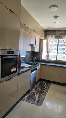 a kitchen with a stove and a stove top oven at Casablanca marina in Casablanca