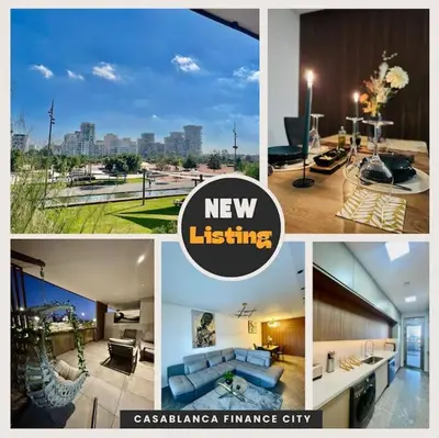 a collage of pictures of a new listing at Vue imprenable sur Casa Finance City in Casablanca