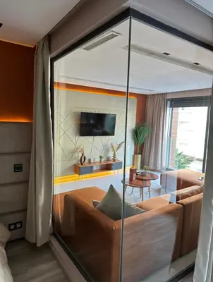 a living room with a couch and a tv at Estay in Casablanca