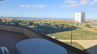 a view of a city from the top of a building at Vue mer et parc, terrasse filante in Aïn Harrouda
