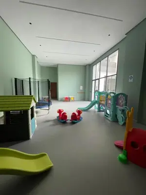 a room with a play room with a playground at Chic Apartment in Casa Finance District -Open view - Fast WIFI in Casablanca