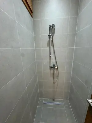 a shower in a bathroom with a shower stall at Ksar Labhar Second Nest in Rabat