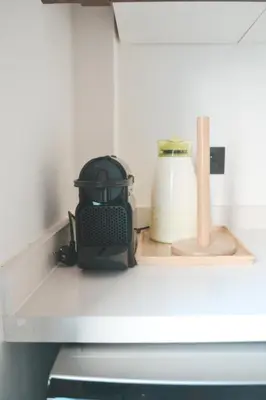 a toaster sitting on a shelf in a kitchen at Luxueux appartement - Bourgogne, Casablanca in Casablanca