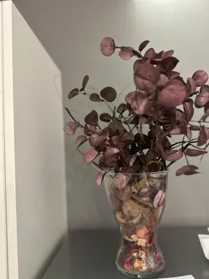 a vase with flowers in it on a table at Stylish Cozy Condo Downtown City Center Casablanca in Casablanca