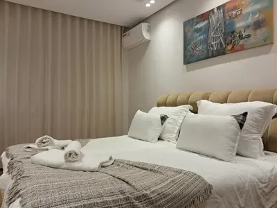 a bedroom with two beds with towels on them at Chahd appart centre de Rabat pour famille in Rabat
