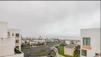 a view of a street in a city with buildings at Sunshine sea view studio in Casablanca