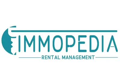 a logo for the imopedia rental management at Escapade océane à El Mansouria in Mansouria