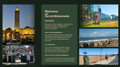 a brochure for a resort with a clock tower at Nafhat al arz - Moroccan and refined in Mohammedia