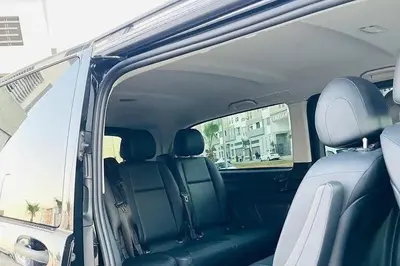 a view of the back seat of a van at Janat KLK, tamaris beach in Tamaris