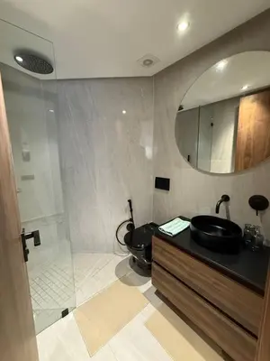 a bathroom with a toilet and a sink and a shower at Adresse exceptionnelle Casablanca in Casablanca