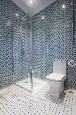 a bathroom with a shower and a toilet in it at Appartement Lilia in Casablanca