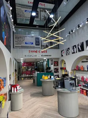a grocery store with counters in the middle of a store at Bright 2BR Apartment in Maârif, Ideal for Families & Business Travelers in Casablanca