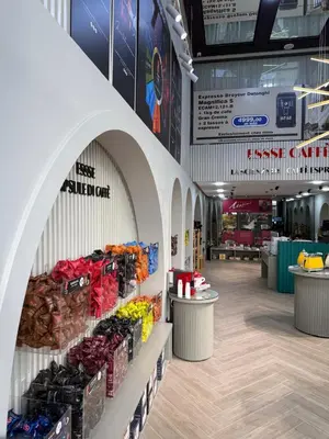 a store with an archway in a shopping mall at Bright 2BR Apartment in Maârif, Ideal for Families & Business Travelers in Casablanca