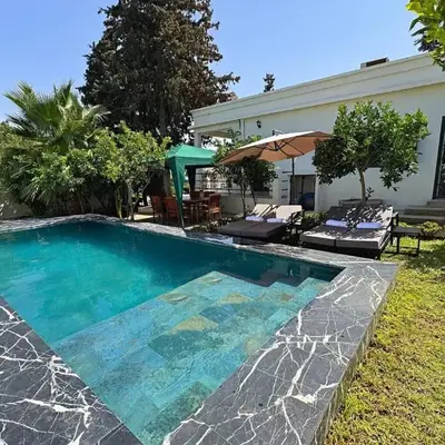 private villa with swimming pool