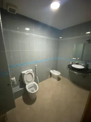 a bathroom with a toilet and a sink at The Bright House in Casablanca