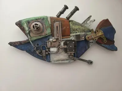 a close up of a machine on a wall at Seaside Artist's Villa in Temara