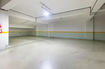 an empty room with a white room with a yellow stripe at Luxury 2BR Apartment City Center with Parking in Casablanca