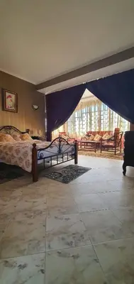 a bedroom with two beds in a tent at شاطئ مونيكا in Mohammedia