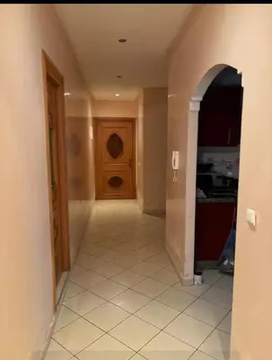 an empty hallway with a door in a room at Appartement sidi rehal l'ocean in Sidi Rahal