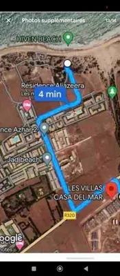 a screenshot of a google map of a city at Luxury family villa in Casablanca