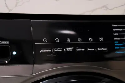 a close up of a microwave oven with a control panel at Exclusive Apt Casa City Center in Casablanca
