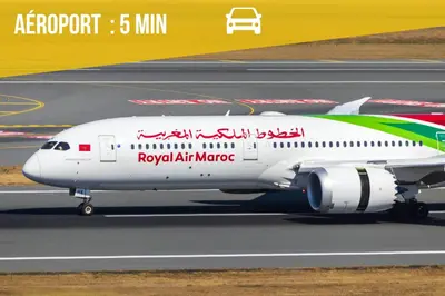 a plane on a runway with the words royal malaymite on it at VIVASTAY Casablanca - Charming Studio Nouacer - 4 min Airport Mohamed V CMN in Nouaseur