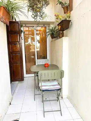 a table and chairs sitting on a patio at Horizon bleu in Rabat
