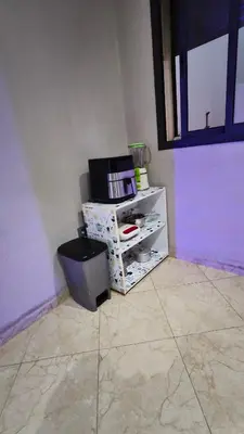 a corner of a room with a toilet in a room at Bel appartement in Casablanca