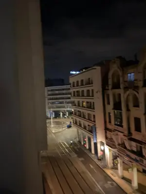 a view of a city street at night with buildings at Résidence in Casablanca