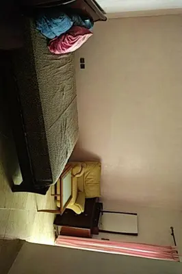 an overhead view of a room with a bed at Marina beach in Mohammedia