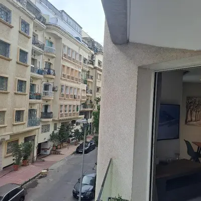a view of a city street from a building at Zen Stay Appart in Casablanca