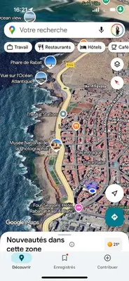a screenshot of a google at Appartement cosy à Rabat Mer et commodités à pied in Rabat