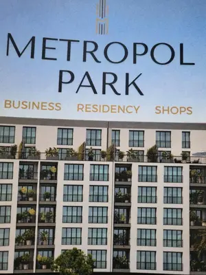 a building with the metroocrop park sign on it at O'Blu Pearl Casablanca Center, Morocco in Casablanca
