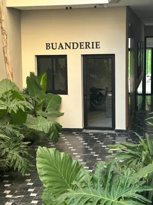 a building with a sign that reads banquetride at CFC new Appartement Central Anfa Park roof top free parking in Casablanca