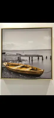 a picture of a boat sitting on the beach at Studio lumineux et cosy in Casablanca