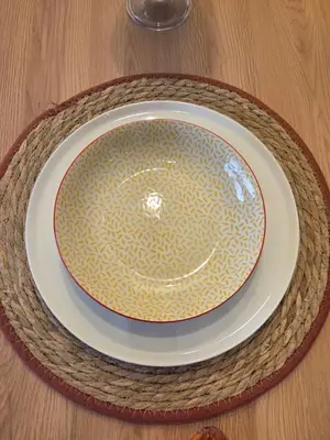 a plate sitting on top of a table at Casablanca METROPOL Urban Luxury Loft in Casablanca