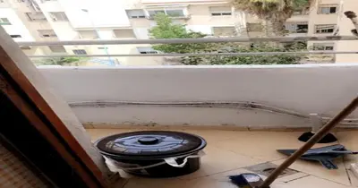 a view of a balcony with a toilet on the floor at Bon repos in Casablanca