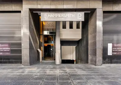 a entrance to a building with a sign that reads harvard university p at Dynasty Estate - Appartement chic et central Yacoub Al Mansour in Casablanca