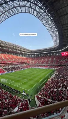 a view of a soccer stadium with a crowd at Beautiful Apartment for Rent in Corniche de Rabat in Rabat