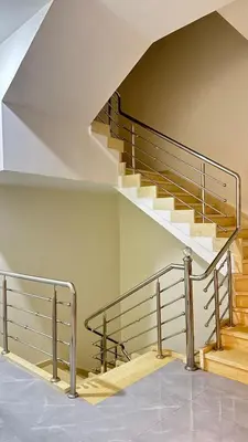 a set of stairs in a building at Nice apartment in temara-a in Temara