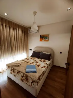 a bedroom with a bed in a room at New Cozy Studio In the Cornish of Casablanca in Casablanca
