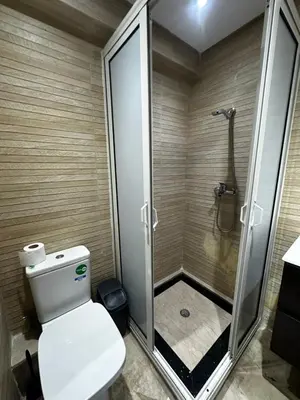 a bathroom with a toilet and a shower at Appartement centre casablanca in Casablanca